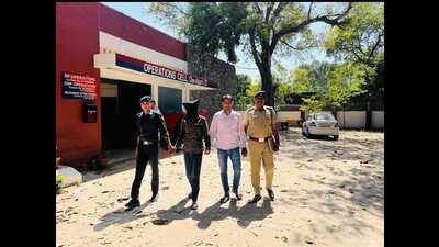 The accused in the custody of Chandigarh Police. (HT)
