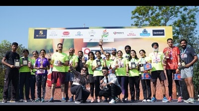 The race started from Chandigarh Club, took a turn from IT Park and ended at the starting point. (HT PHOTO)