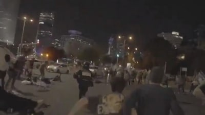 Car rams into protesters at anti-government rally in Israel. (X/The Informant) Car rams into protesters at anti-government rally in Israel. (X/The Informant)