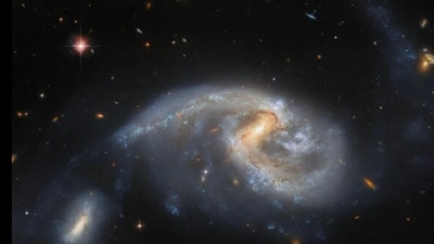 Snapshot of the two galaxies together. (Instagram/@NASA)