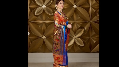 Nita Ambani in a graceful Paithani saree. (Instagram/@reliancefoundation) Nita Ambani in a graceful Paithani saree. (Instagram/@reliancefoundation)