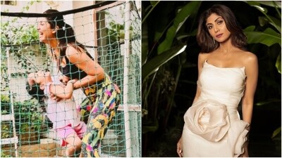 Shilpa Shetty celebrates World Health Day with her daughter Samisha. (Instagram) Shilpa Shetty celebrates World Health Day with her daughter Samisha. (Instagram)