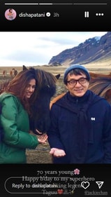 Disha Patani pens heartfelt note for Jackie Chan on his 70th birthday and called him a living legend. Disha Patani pens heartfelt note for Jackie Chan on his 70th birthday and called him a living legend.