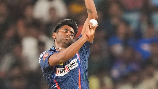 Tearaway quick Mayank Yadav could bowl just one over and was taken for 13 runs before exiting the field with an injury.&nbsp;(PTI)