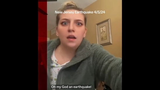 US earthquake as captured in Allison Martins' TikTok video.