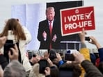 Abortion rights should be left up to US states to decide, Republican presidential candidate Donald Trump said on April 8, 2024, effectively rejecting a national abortion ban after months of mixed signals on one of the November election's most contentious issues. (Photo by OLIVIER DOULIERY / AFP) Abortion rights should be left up to US states to decide, Republican presidential candidate Donald Trump said on April 8, 2024, effectively rejecting a national abortion ban after months of mixed signals on one of the November election's most contentious issues. (Photo by OLIVIER DOULIERY / AFP)