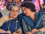 Priyanka Gandhi Vadra with Sonia Gandhi.