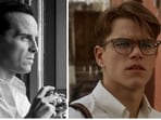 Andrew Scott in Ripley (left), Matt Damon in The Talented Mr. Ripley. 