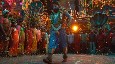 Allu Arjun's Mathangi vesham (avatar) is grabbing attention in Pushpa 2: The Rule teaser Allu Arjun's Mathangi vesham (avatar) is grabbing attention in Pushpa 2: The Rule teaser