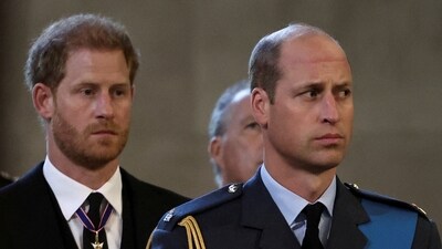 Prince Harry Memoir Spare Leaked: Britain's William, Prince of Wales, and Prince Harry are seen. (Reuters)
