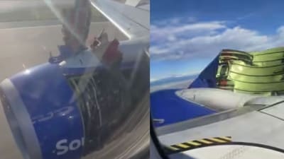 Southwest Airlines flight makes emergency landing after engine cowling detaches mid-flight.