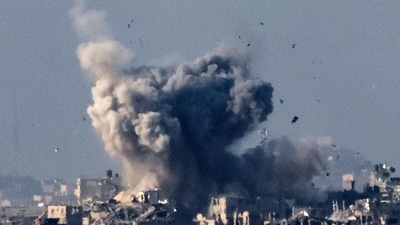 Smoke billowing over the Palestinian territory during Israeli bombardment amid continuing battles between Israel and the militant group Hamas. (AFP) Smoke billowing over the Palestinian territory during Israeli bombardment amid continuing battles between Israel and the militant group Hamas. (AFP)