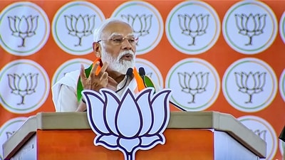 Prime Minister Narendra Modi addresses a public meeting in Mahrashtra's Chandrapur. (PTI) Prime Minister Narendra Modi addresses a public meeting in Mahrashtra's Chandrapur. (PTI)