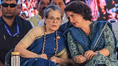 Priyanka Gandhi Vadra with Sonia Gandhi. (PTI Photo) Priyanka Gandhi Vadra with Sonia Gandhi. (PTI Photo)