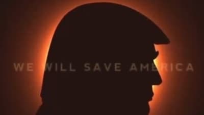 In a video posted on Truth Social ahead of total solar eclipse, Trump's head can be seen playing the role of the moon, obscuring the sun and plunging the US into total darkness. (Donald Trump's Truth Social) In a video posted on Truth Social ahead of total solar eclipse, Trump's head can be seen playing the role of the moon, obscuring the sun and plunging the US into total darkness. (Donald Trump's Truth Social)