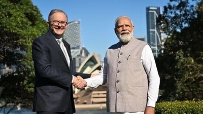 Prime Minister Narendra Modi with his Australian counterpart Anthony Albanese.(AFP/File)