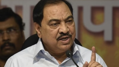 Eknath Khadse had been sidelined in the last LS election. (Photo by Kunal Patil/ Hindustan Times) (Hindustan Times) Eknath Khadse had been sidelined in the last LS election. (Photo by Kunal Patil/ Hindustan Times) (Hindustan Times)