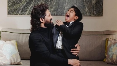 Allu Arjun shared a cute picture with son Ayaan on his Instagram. He captioned it, ‘My lil Bad Boy.’ Allu Arjun shared a cute picture with son Ayaan on his Instagram. He captioned it, ‘My lil Bad Boy.’