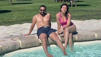 Almost always, Kareena posts lovely pictures from the vacation on Instagram. Here, she is seen chilling with Saif in a pink swimsuit. Almost always, Kareena posts lovely pictures from the vacation on Instagram. Here, she is seen chilling with Saif in a pink swimsuit.
