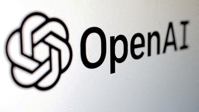 OpenAI logo is seen. As per this process, over one million hours of video content was transcribed which raised concerns about compliance with YouTube's policies (Reuters)