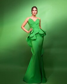 Kriti Sanon in a green peplum dress (Photo; Instagram) Kriti Sanon in a green peplum dress (Photo; Instagram)