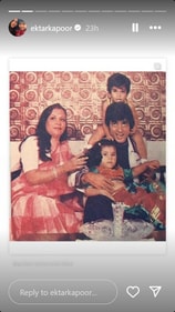 Ekta Kapoor shares throwback picture with Dad Jeetendra. Ekta Kapoor shares throwback picture with Dad Jeetendra.