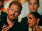 Harry, Duke of Sussex and patron of the Invictus Games (L), and his wife Meghan, Duchess of Sussex, attend the closing ceremony of the 2023 Invictus Games in Duesseldorf, western Germany on September 16, 2023. The Invictus Games, an international sports competition for wounded soldiers founded by British royal Prince Harry in 2014, was taking place from September 9 to 16, 2023 in Duesseldorf. (Photo by LEON KUEGELER / AFP) Harry, Duke of Sussex and patron of the Invictus Games (L), and his wife Meghan, Duchess of Sussex, attend the closing ceremony of the 2023 Invictus Games in Duesseldorf, western Germany on September 16, 2023. The Invictus Games, an international sports competition for wounded soldiers founded by British royal Prince Harry in 2014, was taking place from September 9 to 16, 2023 in Duesseldorf. (Photo by LEON KUEGELER / AFP)