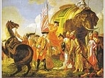 Clive meeting Mir Jafar after the Battle of Plassey. The battle was fought on the banks of River Hooghly (Wikimedia Commons)