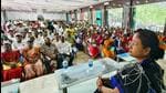 Ex-Jharkahnd CM Hemant Soren’s wife Kalpana Soren addresses a party workers' meeting at Gandey in Giridih. (ANI)