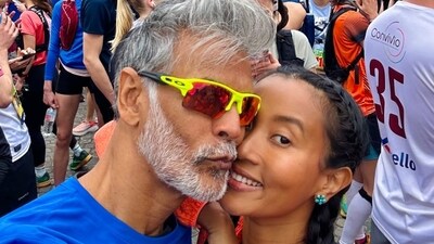 Milind Soman and Ankita Konwar in Paris Milind Soman and Ankita Konwar in Paris