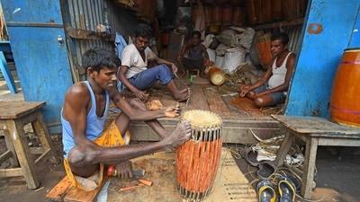 The Assamese Dhol is a two-faced drum played with a stick and a hand and is one of the most important musical instruments in the folk entertainment and culture of Assam. (ANI) The Assamese Dhol is a two-faced drum played with a stick and a hand and is one of the most important musical instruments in the folk entertainment and culture of Assam. (ANI)