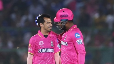 Rajasthan Royals' Yuzvendra Chahal and skipper Sanju Samson celebrate the wicket of Royal Challengers Bengaluru's skipper Faf du Plessis (ANI) Rajasthan Royals' Yuzvendra Chahal and skipper Sanju Samson celebrate the wicket of Royal Challengers Bengaluru's skipper Faf du Plessis (ANI)