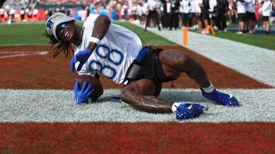 CeeDee Lamb's contract negotiations with the Dallas Cowboys is heating up. (Photo by Megan Briggs / GETTY IMAGES NORTH AMERICA / Getty Images via AFP) (Getty Images via AFP) CeeDee Lamb's contract negotiations with the Dallas Cowboys is heating up. (Photo by Megan Briggs / GETTY IMAGES NORTH AMERICA / Getty Images via AFP) (Getty Images via AFP)