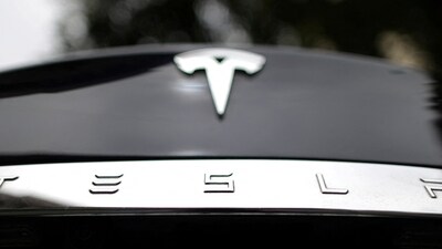 A Tesla car is seen in Santa Monica, California, United States. (Reuters)