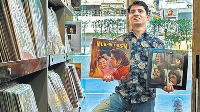 This is a more comfortable space to browse the shop’s vast archive of music records, continually replenished from cities across the country. (HT Photo) This is a more comfortable space to browse the shop’s vast archive of music records, continually replenished from cities across the country. (HT Photo)