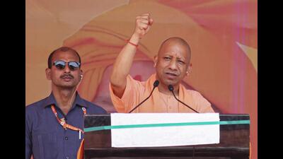 Uttar Pradesh CM Yogi Adityanath addressing a rally ahead of Lok Sabha polls in Rampur district on April 9. (PTI photo) Uttar Pradesh CM Yogi Adityanath addressing a rally ahead of Lok Sabha polls in Rampur district on April 9. (PTI photo)