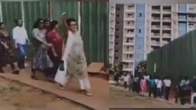 Bengaluru water crisis: Shapoorji Parkwest residents protest after taps went dry Bengaluru water crisis: Shapoorji Parkwest residents protest after taps went dry