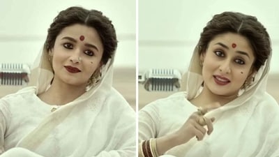 AI reimagines Kareena Kapoor in Alia Bhatt's Gangubai avatar. AI reimagines Kareena Kapoor in Alia Bhatt's Gangubai avatar.