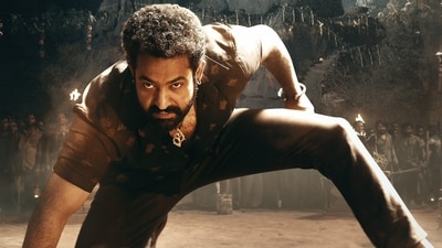 Jr NTR in the new poster of Devara. Jr NTR in the new poster of Devara.