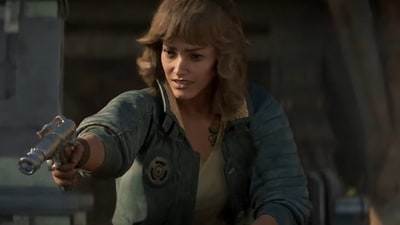 Kay Vess in the new Star Wars Outlaws trailer. (Ubisoft) Kay Vess in the new Star Wars Outlaws trailer. (Ubisoft)