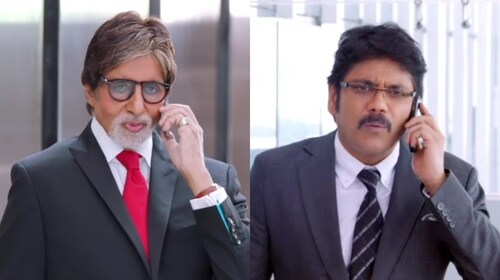 Amitabh Bachchan and Nagarjuna in Manam Amitabh Bachchan and Nagarjuna in Manam