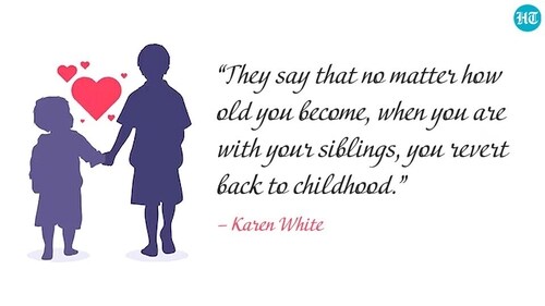 National Siblings Day 2024: Send these wishes and images to your loved ones on National Siblings Day. (HT Photo)