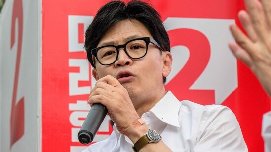 South Korea's ruling People Power Party leader Han Dong-hoon (Photo by ANTHONY WALLACE / AFP) (AFP)