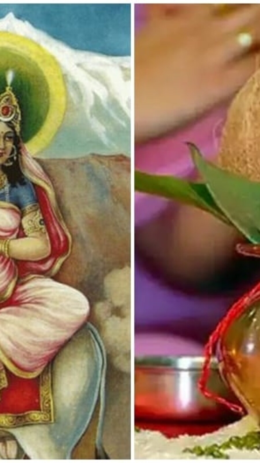 Chaitra Navratri 2024 Day 1: Maa Shailputri is worshipped on the first day of Chaitra Navratri. On this day, Ghatasthapana is also performed. (Pinterest)