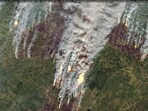 Satellite image shows wildfires in British Columbia and Alberta, Canada