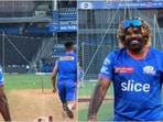 Lasith Malinga during MI's training session Lasith Malinga during MI's training session
