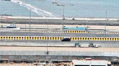 Coastal road Haji Ali pedestrian underpass flooded during high tide