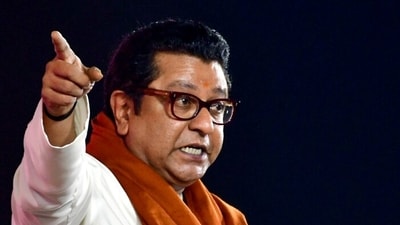 Maharashtra Navnirman Sena (MNS) chief Raj Thackeray addresses the 'Gudi Padwa' rally being held at Shivaji Park, in Mumbai on Tuesday. (ANI) Maharashtra Navnirman Sena (MNS) chief Raj Thackeray addresses the 'Gudi Padwa' rally being held at Shivaji Park, in Mumbai on Tuesday. (ANI)