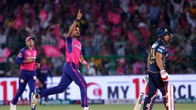 Kuldeep Sen picked three crucial wickets for RR before leaking 20 runs in the 19th over (ANI) Kuldeep Sen picked three crucial wickets for RR before leaking 20 runs in the 19th over (ANI)
