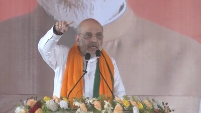 Union home minister addresses a poll rally in West Bengal's Balurghat. (X/BJP) Union home minister addresses a poll rally in West Bengal's Balurghat. (X/BJP)